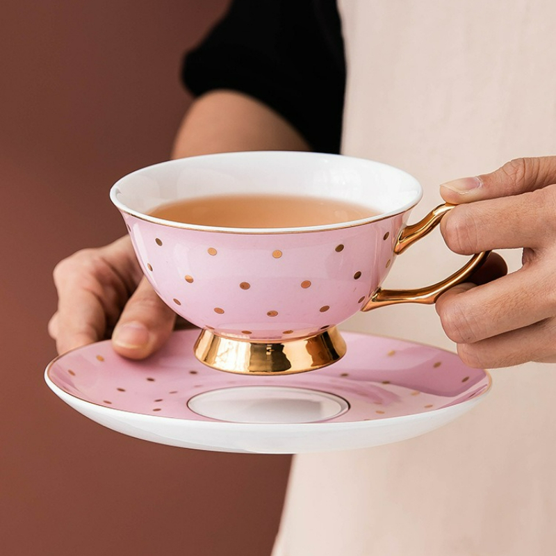 Coffee Tea Pictures - Mug Kopi Keramik Warna Pink dengan