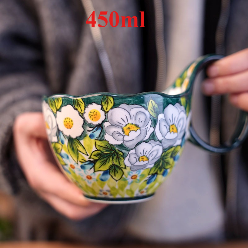 Coffee Jasmine Tea - Mug Keramik Lapisan Bawah Melati dengan