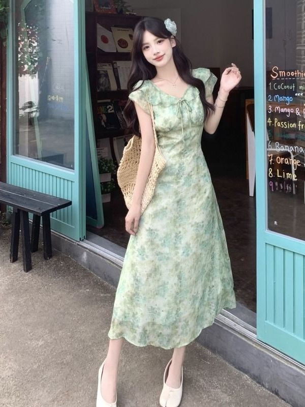 Coffee Tea Weight Loss - Gaun Maxi Motif Bunga Wanita Musim