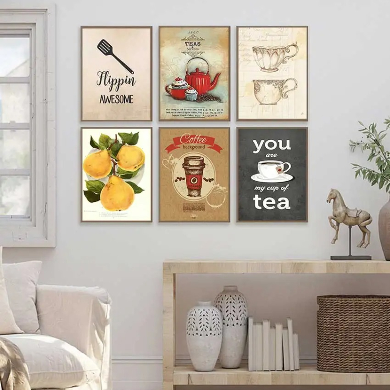 Coffee Tea Pictures - Poster dan Cetakan Vintage Kopi Panas