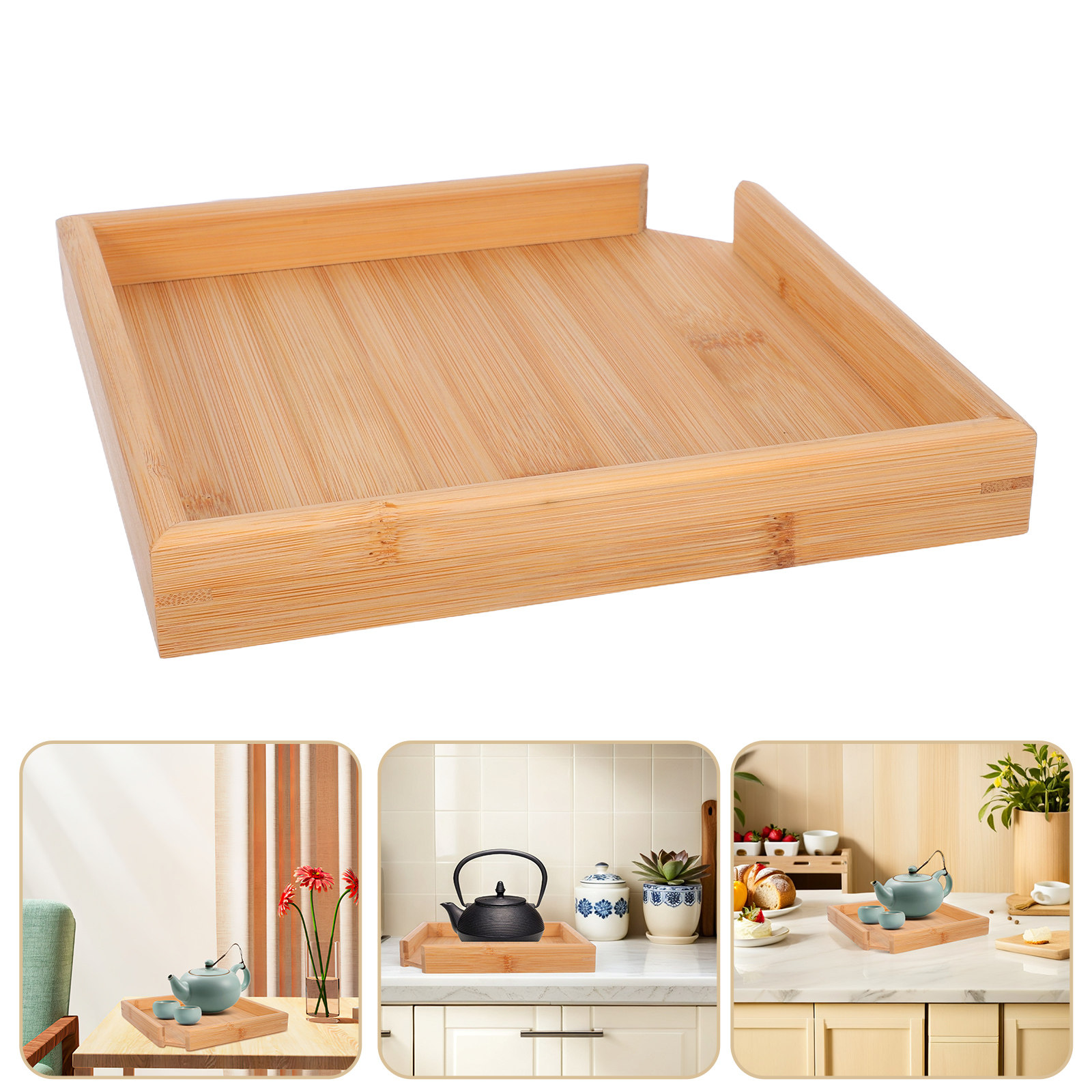 Bamboo Tea Tray - Nampan Teh Bambu Ramah Lingkungan Bentuk