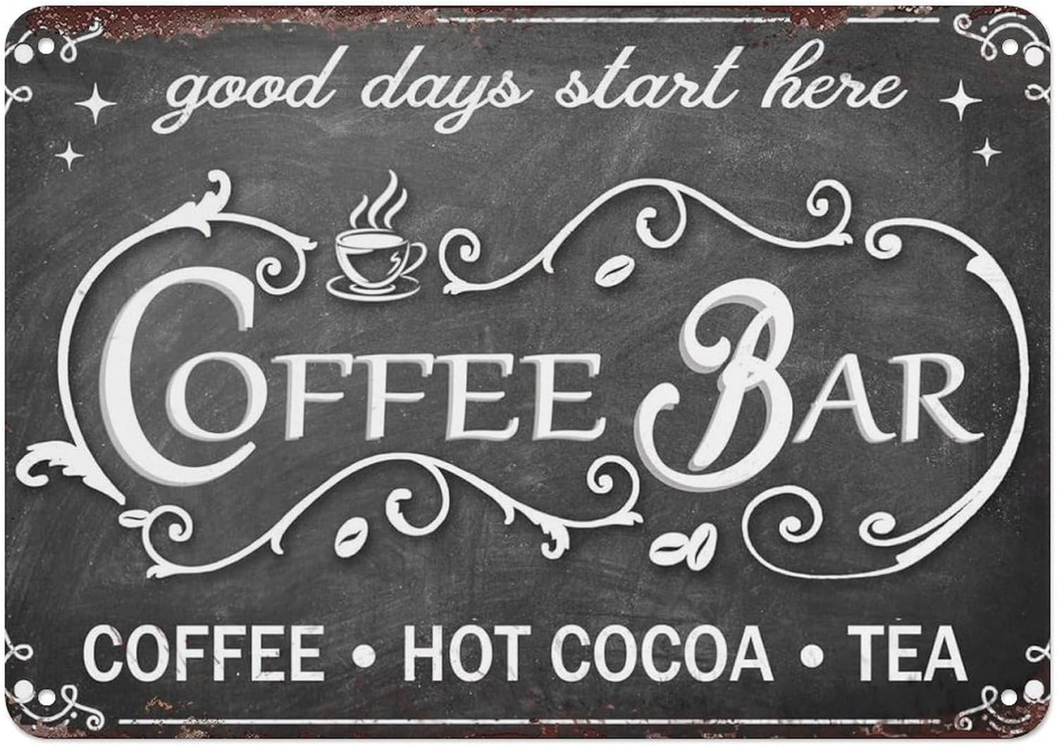 Coffee Tea And Cocoa - Papan Tanda Kopi Vintage, Papan Tanda