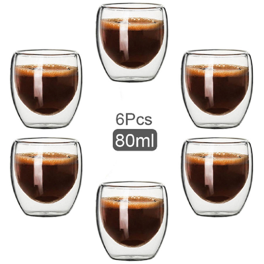 Coffee Tea And Cocoa - Cangkir kopi kaca berdinding ganda cangkir