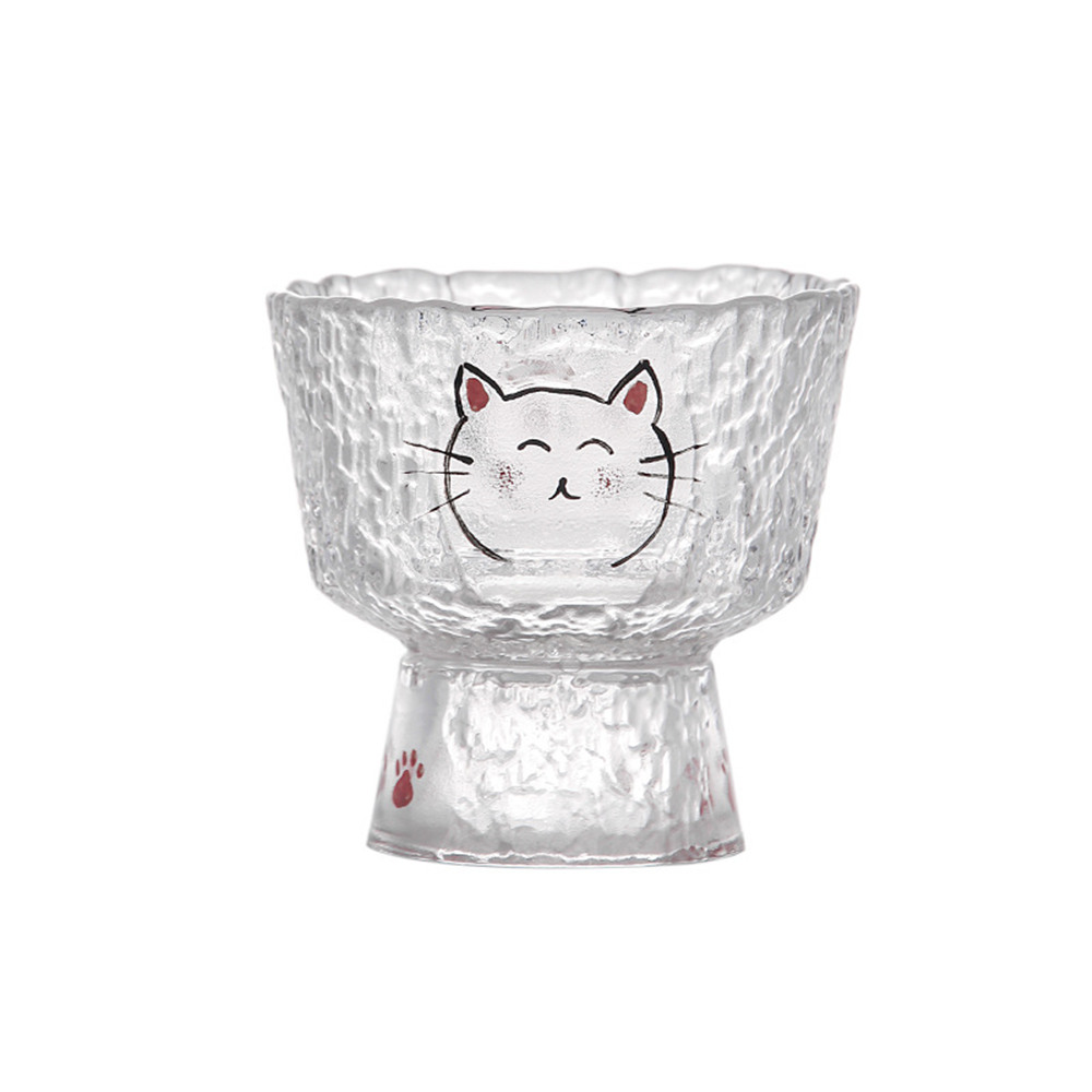 Coffee Tea Vodka - Cangkir Teh Kaca Pola Kucing Lucu