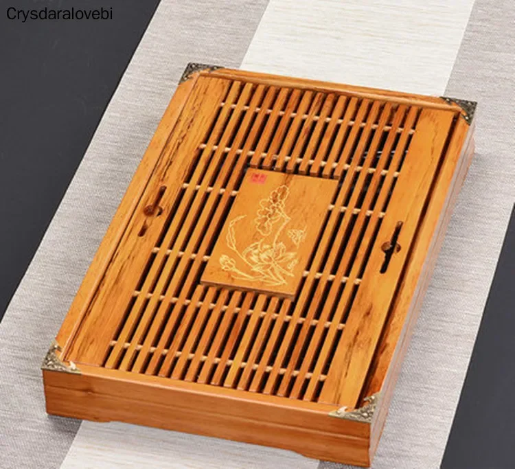 Bamboo Tea Tray - Set Teh, Nampan Teh Bambu, Meja