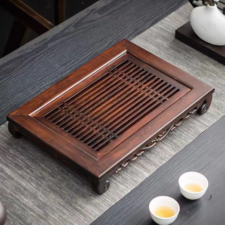 Bamboo Tea Tray - Set Teh Kayu dengan Baki Penyimpanan