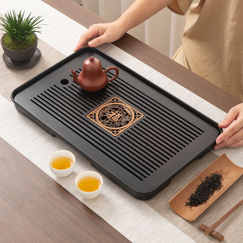 Bamboo Tea Tray - Nampan Teh Bambu Serbaguna dengan Saluran