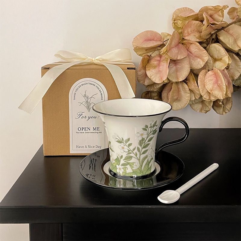 Coffee Jasmine Tea - Mug Amerika Retro Melati Hadiah Tangan