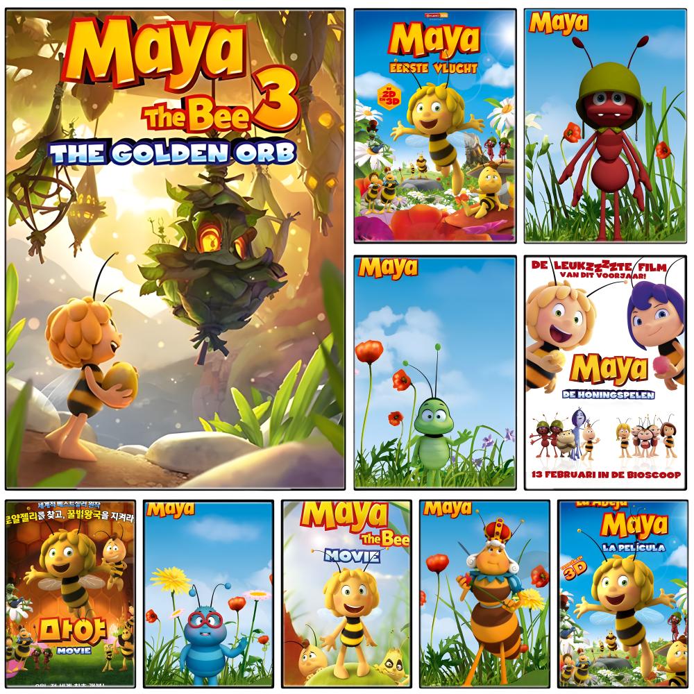 Maya Coffee & Tea Ulasan - Poster Anime M-maya the Bee Stiker