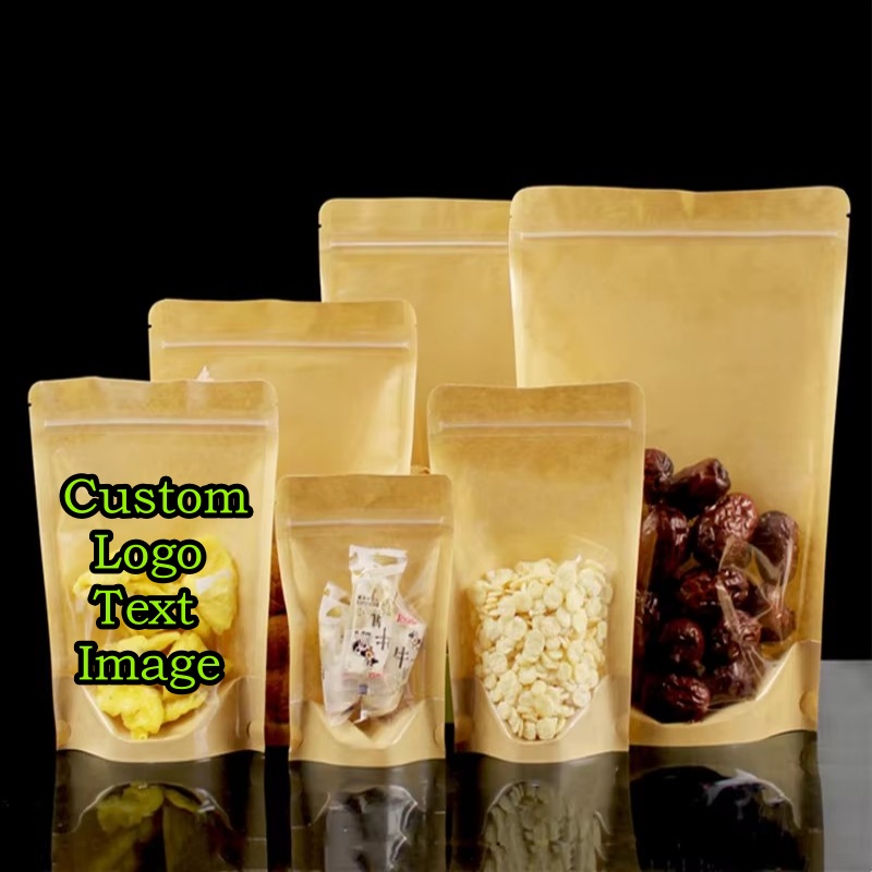 Coffee Tea And Cocoa - 100 PCS Kantong Plastik Kraft Transparan