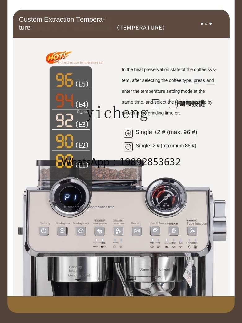 Coffee Tea Espresso Machines - Mesin Kopi PYH Komersial Kecil Semi-otomatis