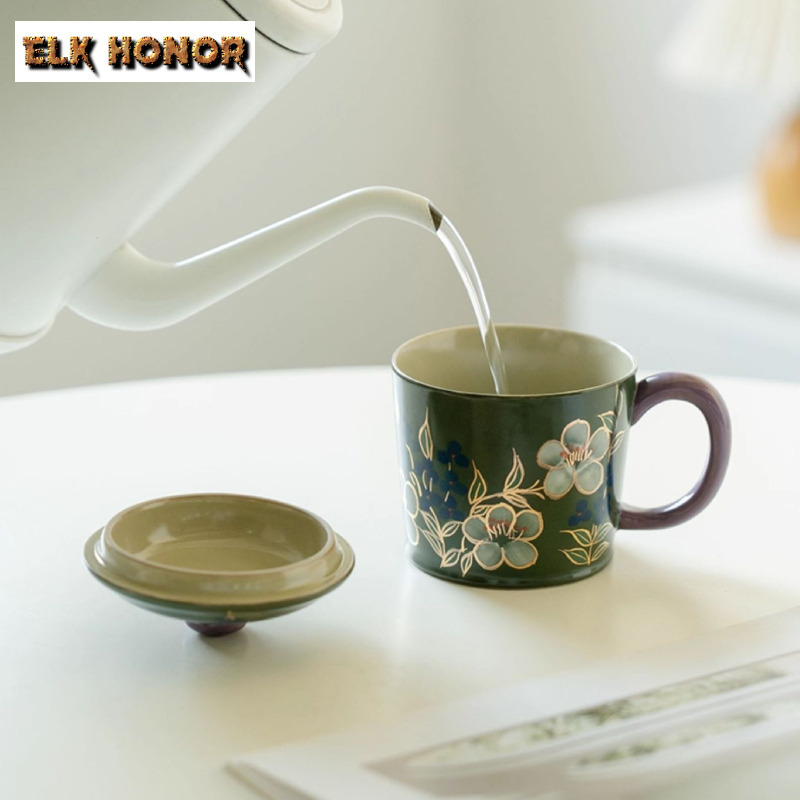 300ml Cangkir Kopi Lukisan Tan - Coffee Jasmine Tea ulasan dan harga