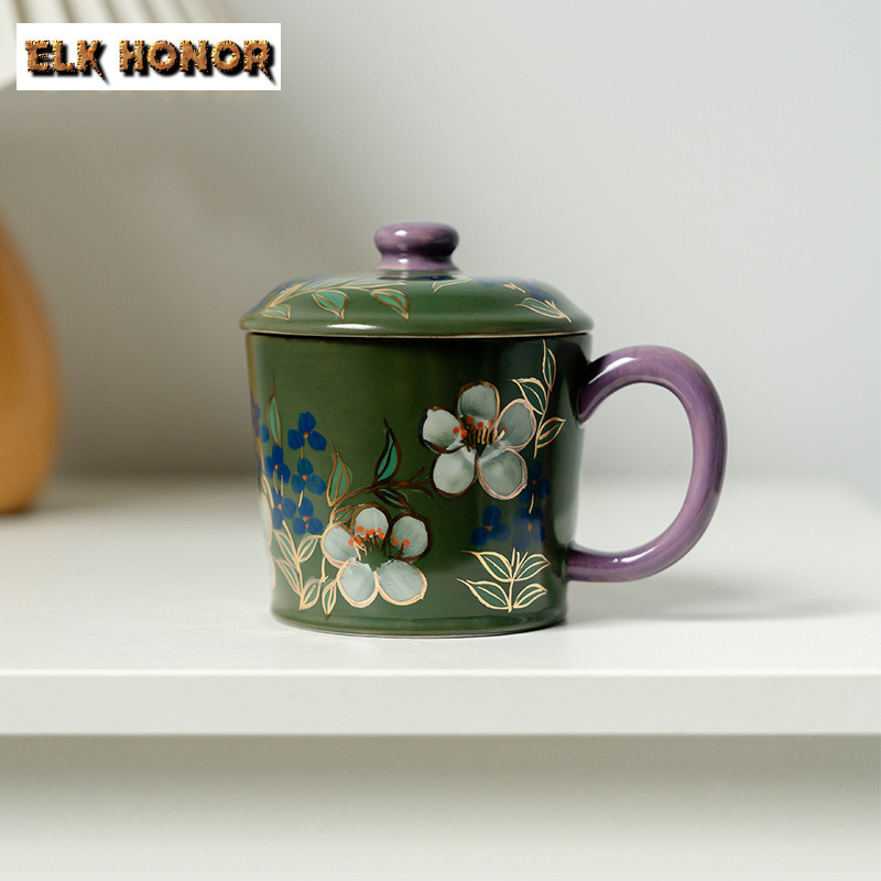300ml Cangkir Kopi Lukisan Tan - Coffee Jasmine Tea ulasan dan harga