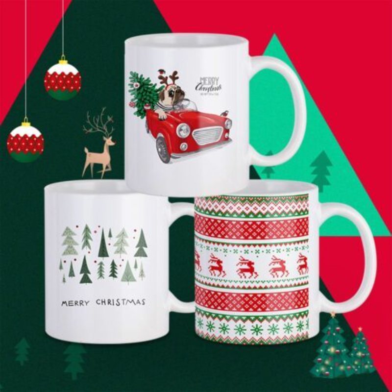 HTVRONT Mug Sublimasi Keramik  - Coffee Tea And Cocoa ulasan dan harga