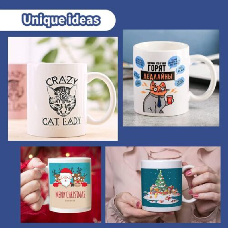HTVRONT Mug Sublimasi Keramik  - Coffee Tea And Cocoa ulasan dan harga