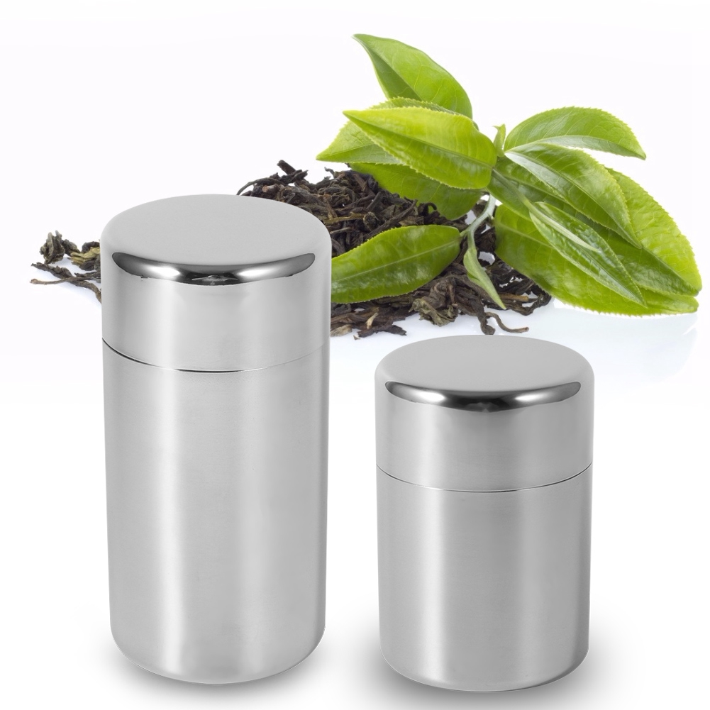 Kaleng Teh Stainless Steel, Wa - Coffee Tea Sugar Canisters ulasan dan harga