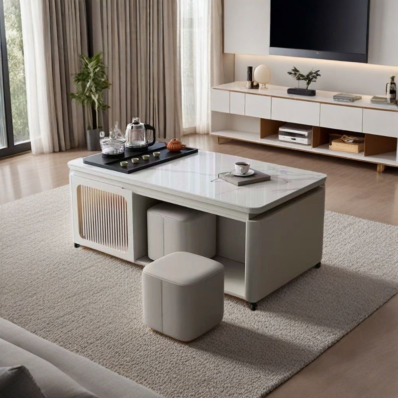 LH Modern Slate Meja Teh Kayu  - Coffee Tea Break ulasan dan harga