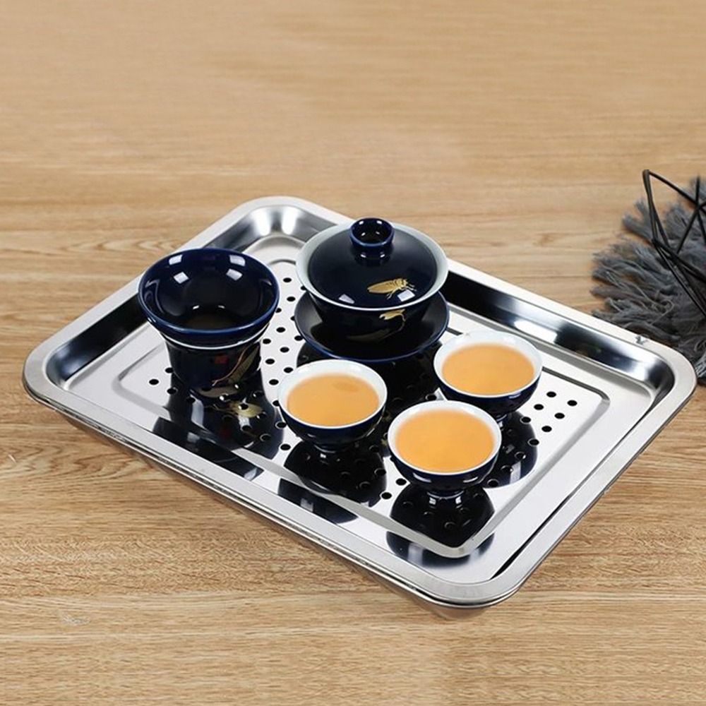 Nampan Teh Stainless Steel Bar - Bamboo Tea Tray ulasan dan harga