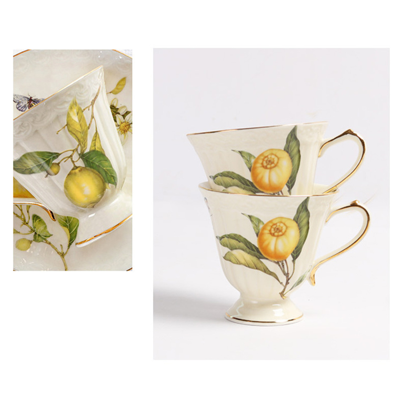 Set Teh Keramik Retro Lemon, S - Lemon Tea Coffee ulasan dan harga