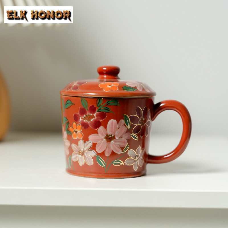 300ml Cangkir Kopi Lukisan Tan - Coffee Jasmine Tea ulasan dan harga