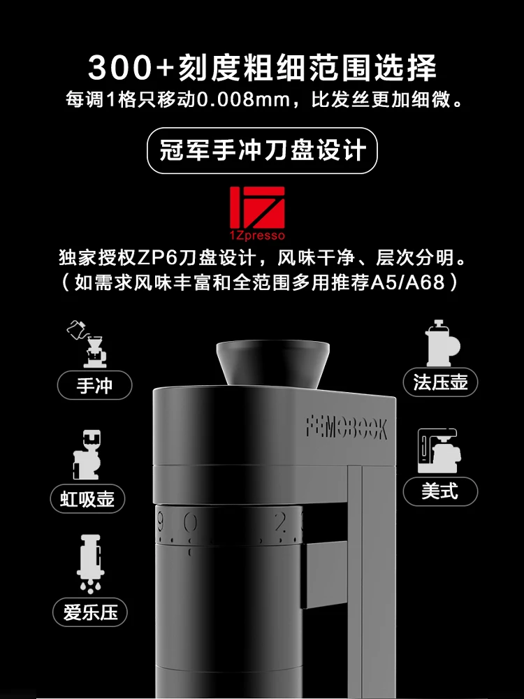 FEMOOK A4Z penggiling listrik  - Coffee Bean & Tea Menu ulasan dan harga
