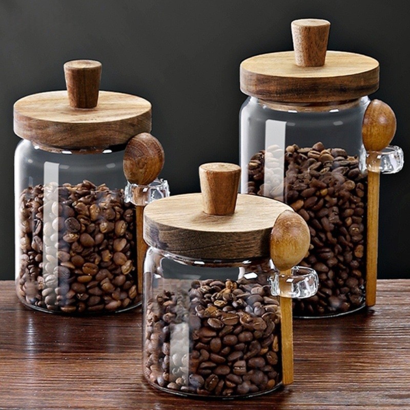 Set Wadah Penyimpanan Kaca ABJ - Coffee Tea Sugar Canisters ulasan dan harga
