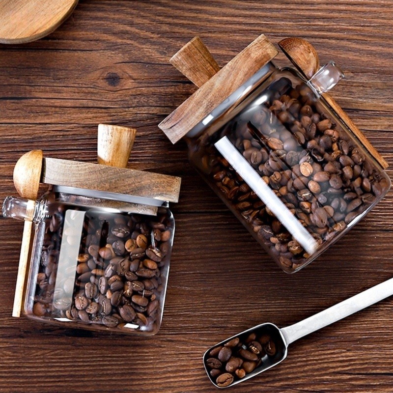 Set Wadah Penyimpanan Kaca ABJ - Coffee Tea Sugar Canisters ulasan dan harga