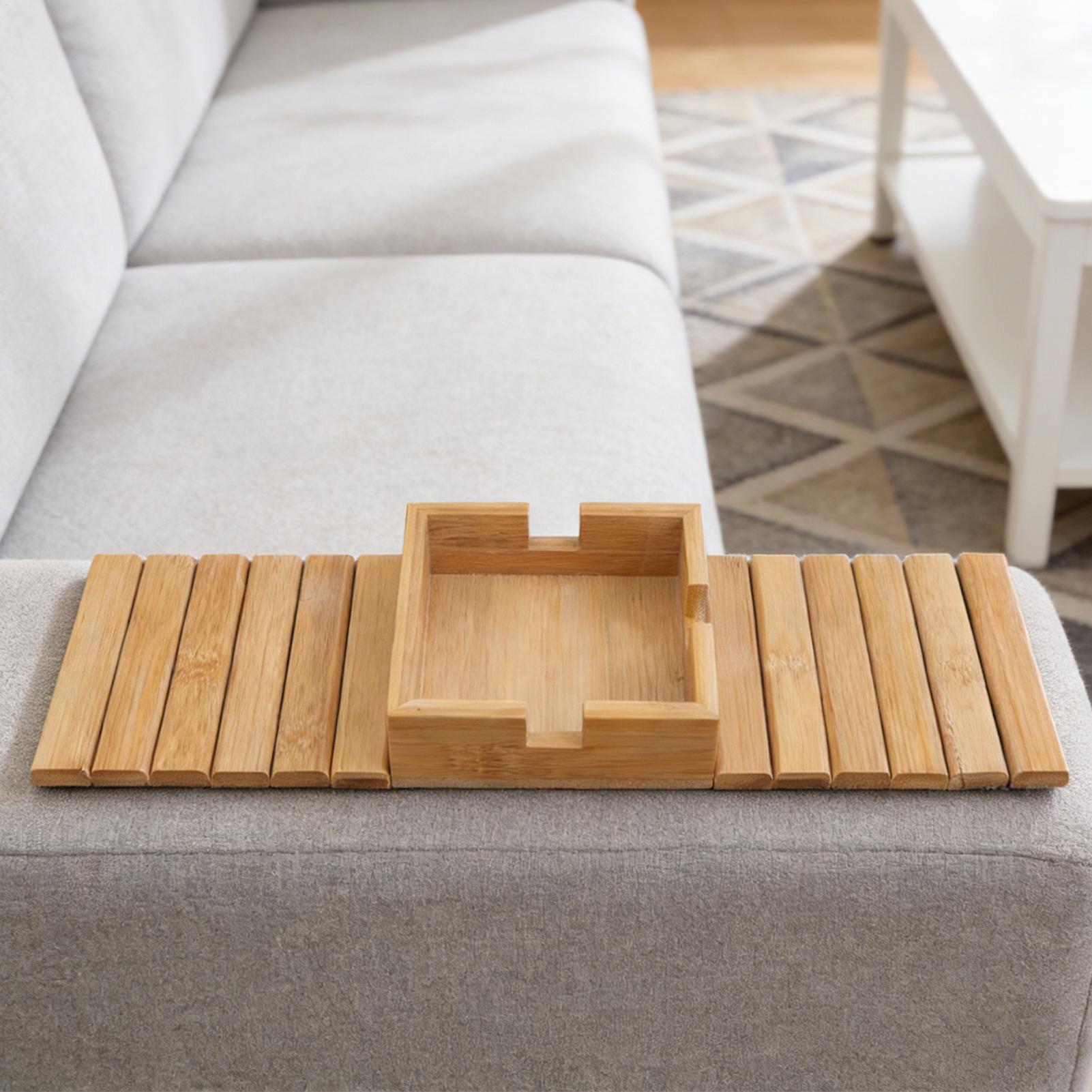Tempat Cangkir Sofa Kayu, Namp - Bamboo Tea Tray ulasan dan harga