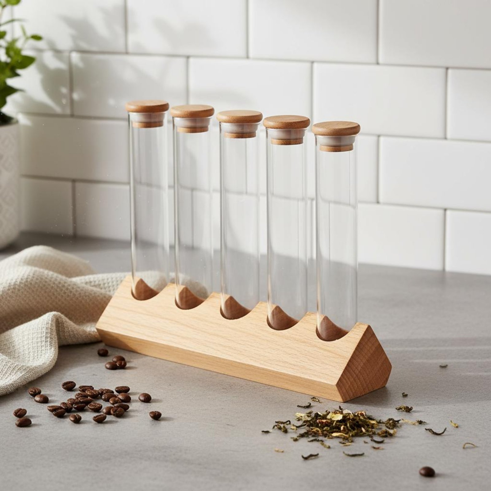 Set Wadah Tabung Kaca dengan R - Coffee Bean & Tea Menu ulasan dan harga