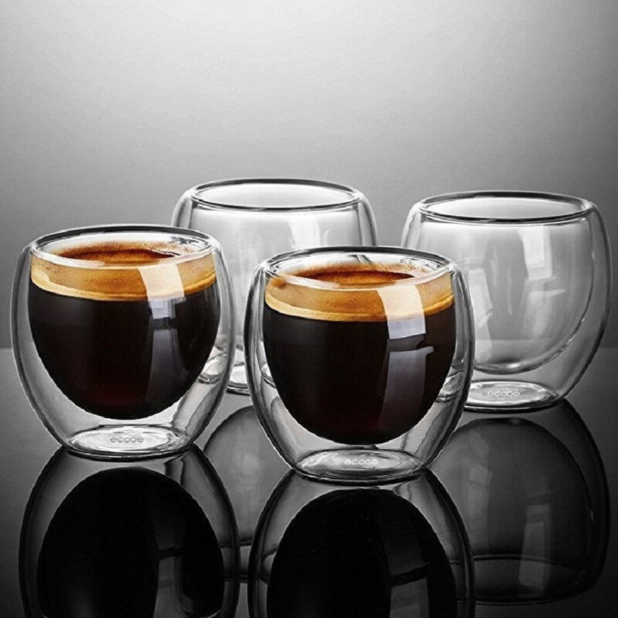Cangkir kopi kaca berdinding g - Coffee Tea And Cocoa ulasan dan harga