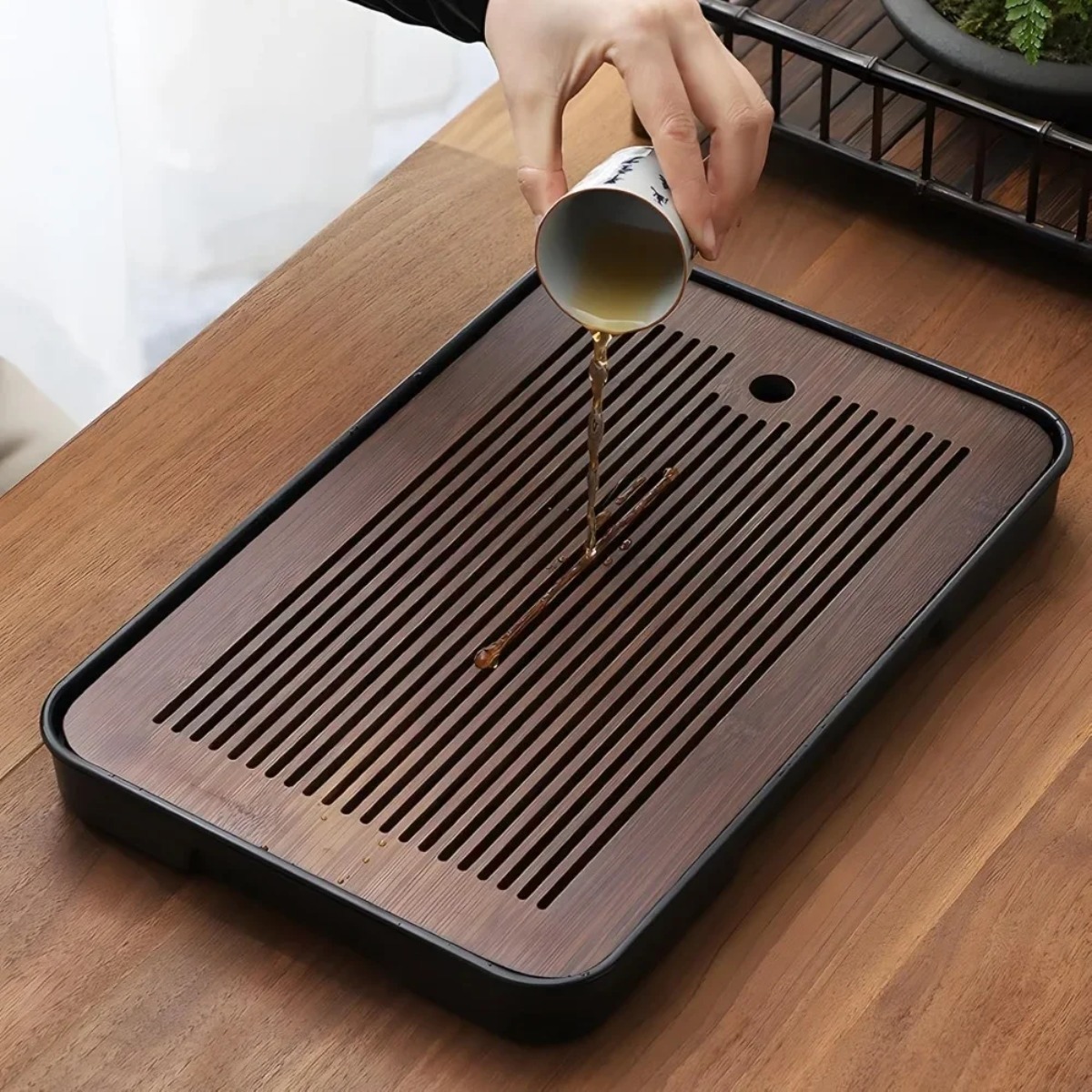 Meja Teh Bambu Portabel yang D - Bamboo Tea Tray ulasan dan harga