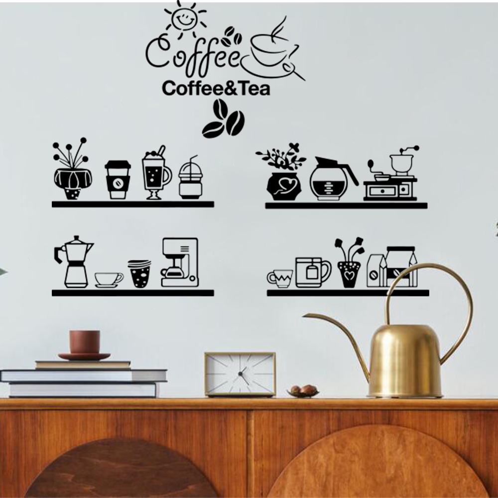 Stiker dinding cangkir teh bij - Coffee Tea Break ulasan dan harga