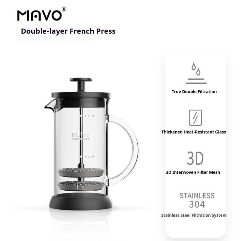 MAVO French Press Coffee Maker - Coffee Tea Brew ulasan dan harga