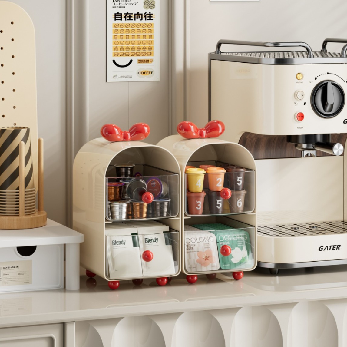 Organizer Kapsul Kopi Creamy,  - Coffee Tea Containers ulasan dan harga