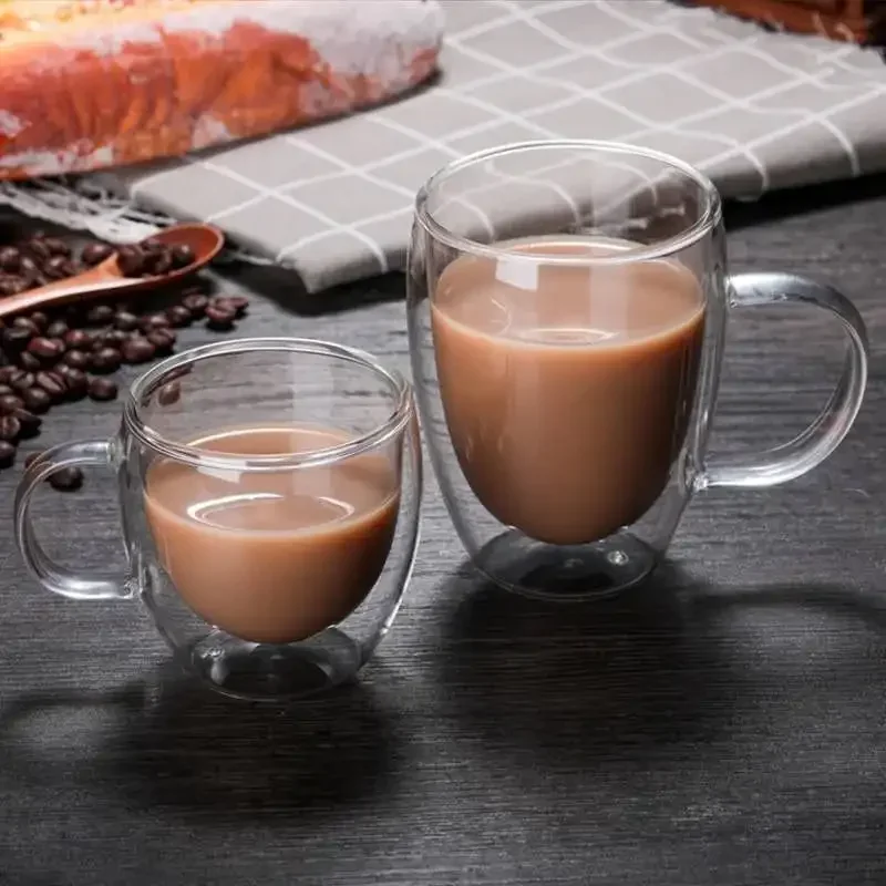 Gelas kopi kaca dinding dua ba - Coffee Tea Vodka ulasan dan harga