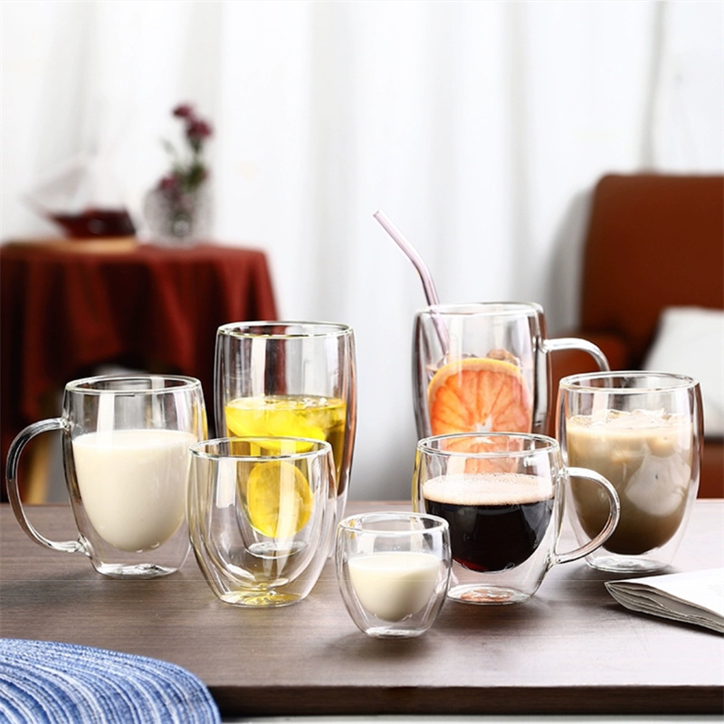 Mug Kaca Dinding Ganda Transpa - Lemon Tea Coffee ulasan dan harga