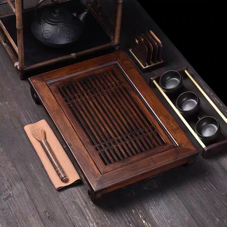 Set Teh Kayu dengan Baki Penyi - Bamboo Tea Tray ulasan dan harga