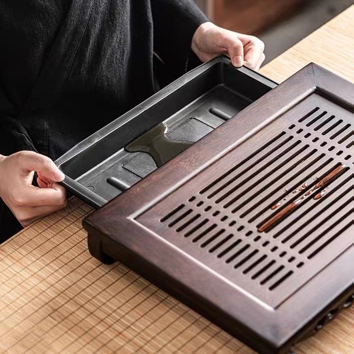 Set Teh Kayu dengan Baki Penyi - Bamboo Tea Tray ulasan dan harga