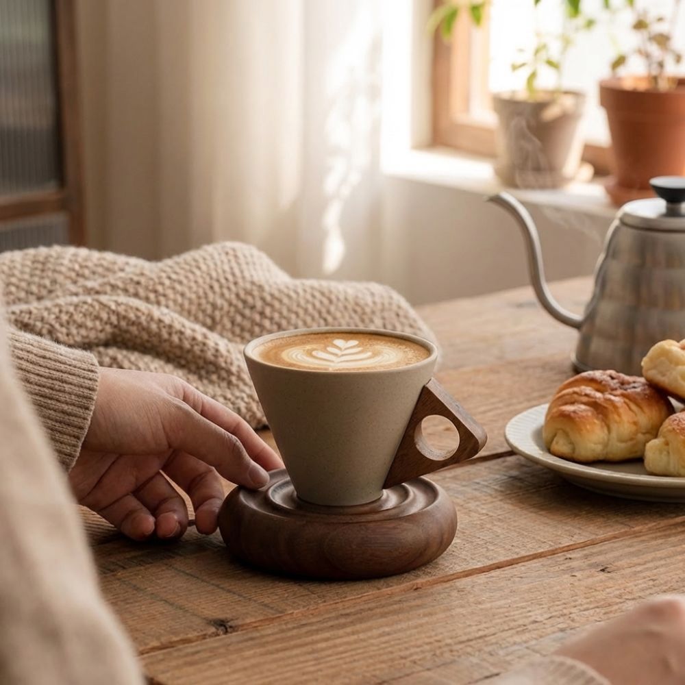 Cangkir Keramik Kasar Bentuk K - Coffee Tea Pictures ulasan dan harga