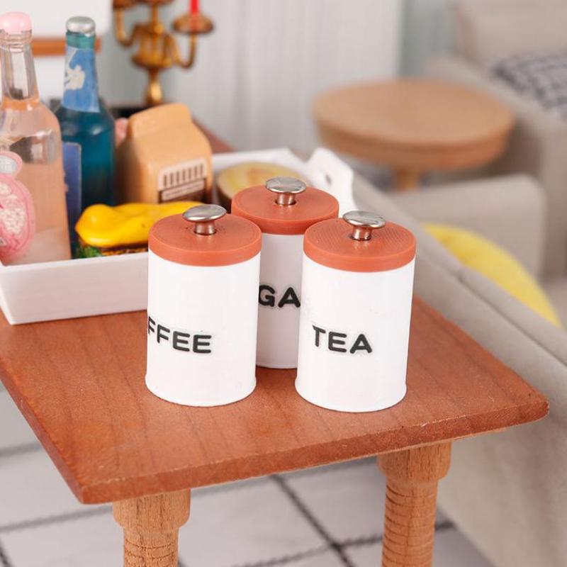 3 Buah 1/12 Wadah Penyimpanan  - Coffee Tea Sugar Canisters ulasan dan harga